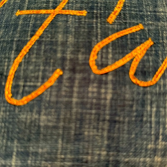 Like new Pottery Barn Blue Je T'aime Pillow - Picture 5 of 5